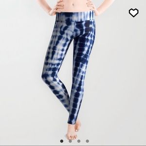 Blue tie dye leggings